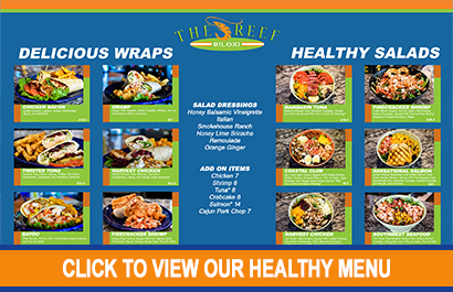 The Reef Healthy Menu Options